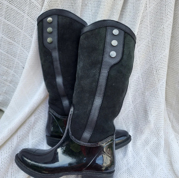 Dominion Australian shearling waterproof Tall‎ Wellie boots 40/10 - Picture 3 of 15